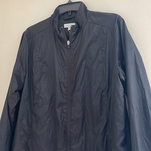 Lady Hagen black lightweight Windbreaker,lining zip up jacket size XL - Picture 2 of 10